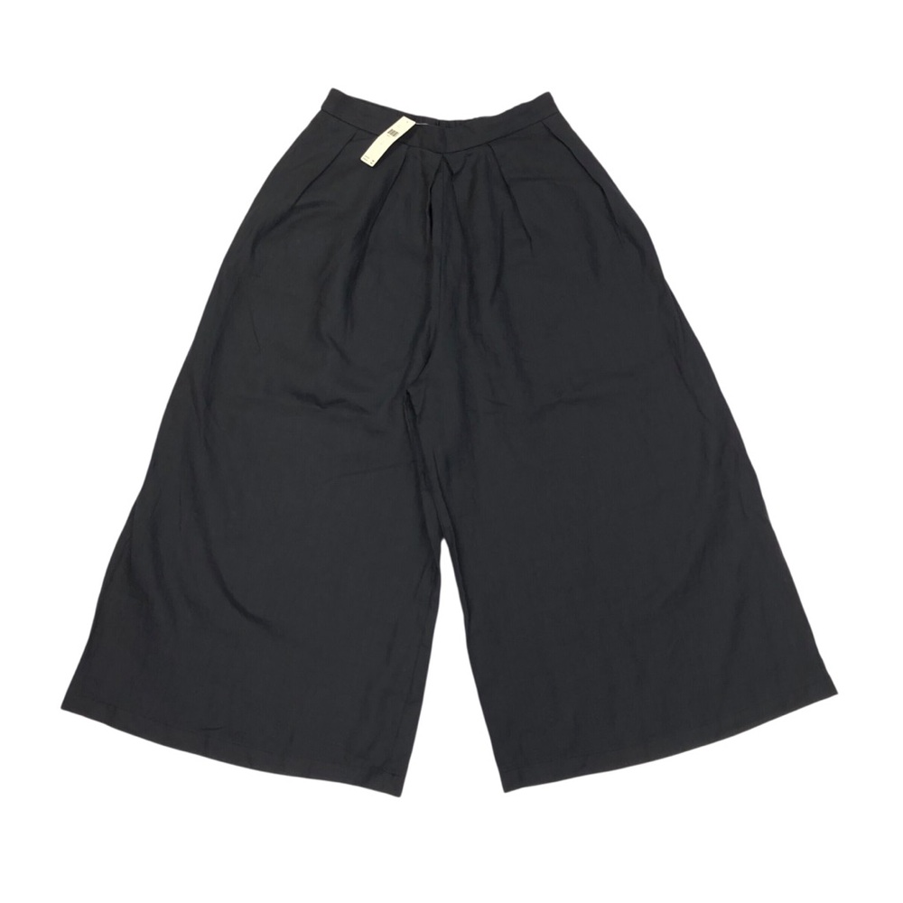 Anthropologie High Rise Pleated Crop Wide-Leg Linen Pants Size XS 20" Inseam NWT